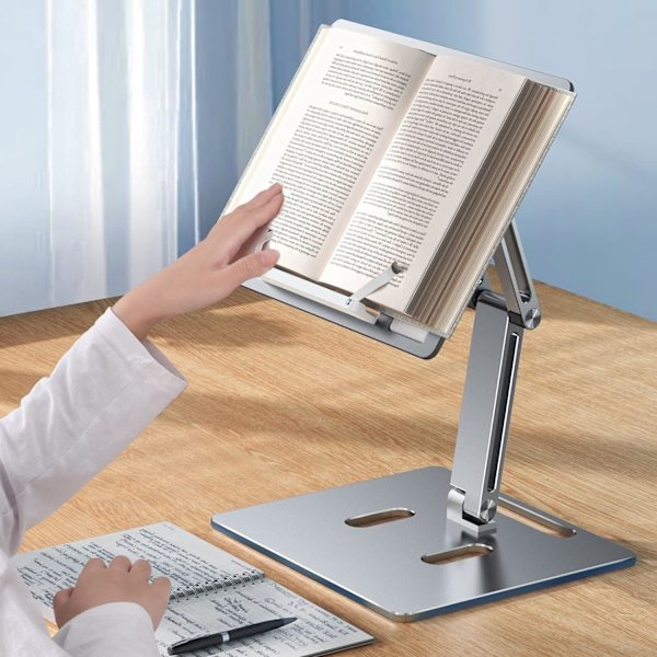 Justerbar bokstativ for lesing, sammenleggbar bokholder Multi Hei