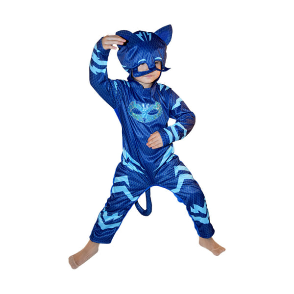 Catboy Classic Toddler PJ Masks Kostyme, L, Blå（sjekk størrelsestabellen før