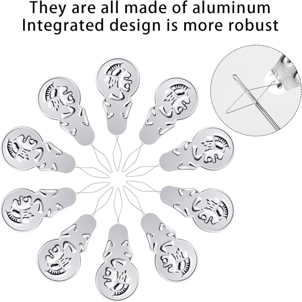 Sølvfarvet trådløkke nåletråder Aluminium nåletråder Søm hånd