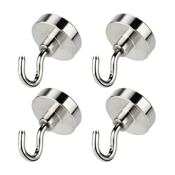 Magnetiska krokar silver 4-pack