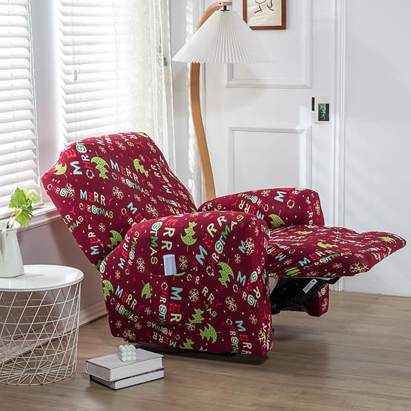 Julebrev, Stretch Sofa Trekk 1-seters Sofa Trekk med Armlene Moderne Universal Elastisk Sofa Trekk Sofa Co