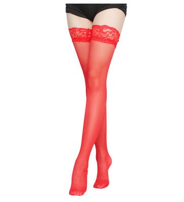 4 Par Lace Thigh High Strømper Strømpebukser Silke Strømper, Hold-