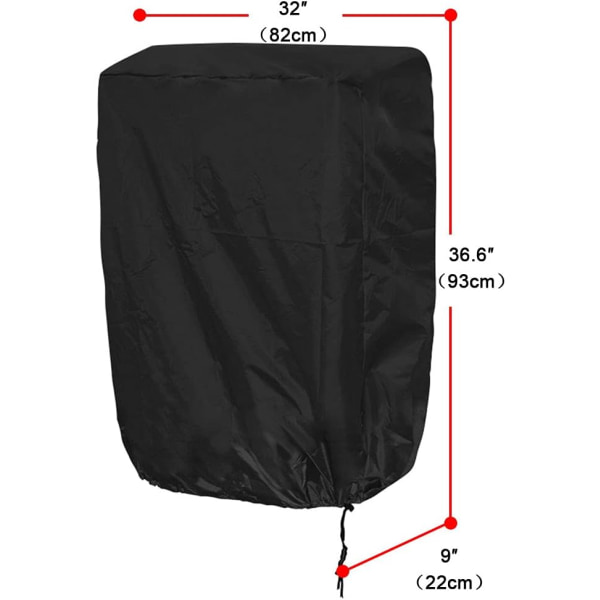 Black Folding Chair Cover, Protective Cover for Waterproof Foldin