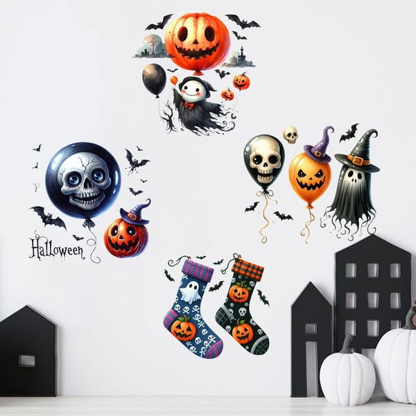2024 Halloween-kallokurpitsapään seinätarra E