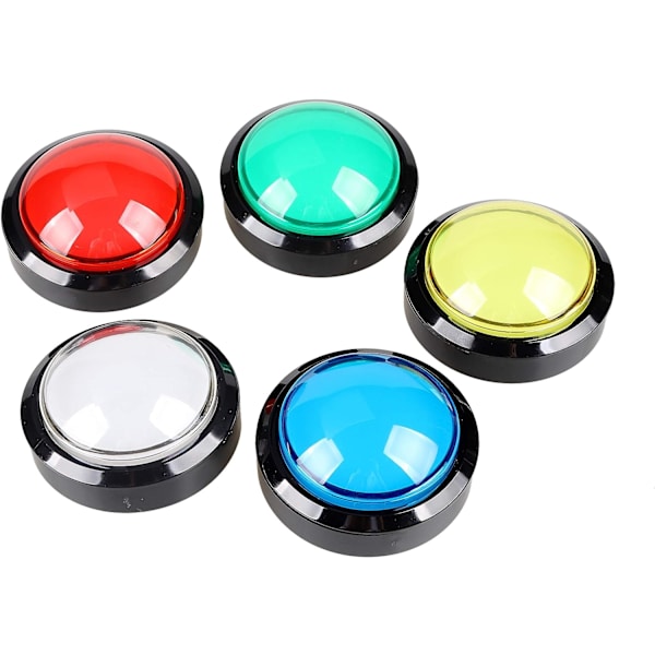 5x Nye 60mm Dome-formede LED-belyste trykknapper for Arcade S
