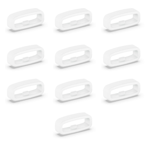 Loop för 22 mm klockarmband 10-pack Svart White