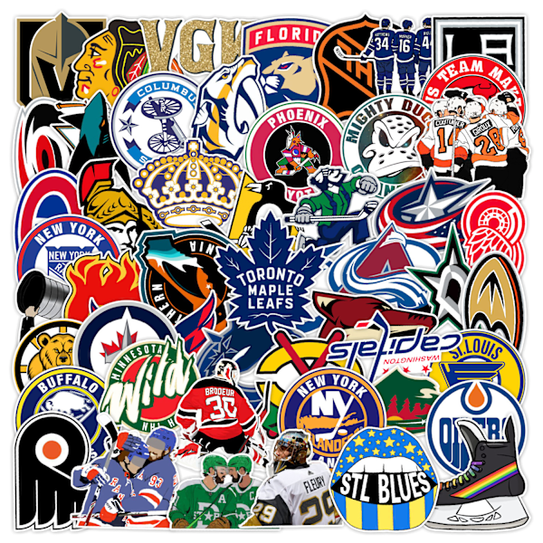 50 st klistermärken - Ishockey graffiti klistermärken Bagage kylskåp skateboard klistermärken A
