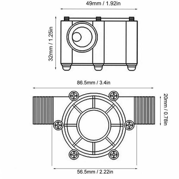 12V DC 10W DC Turbine Mikrogenerator