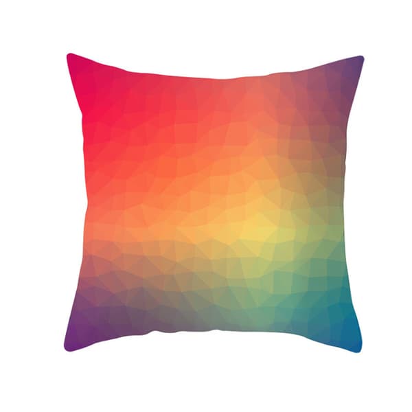 Set med 4 Geometriska Tryckta Polyester Kvadratiska Kuddfodral för Soffa Heminredning (9-12)