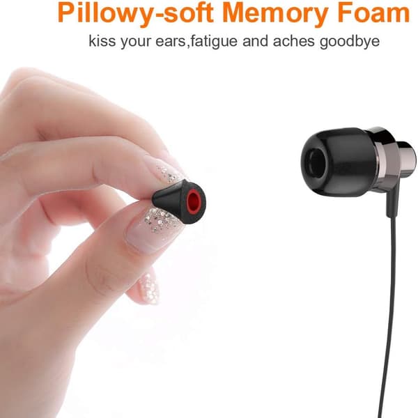 Utskiftbare øreproppsputer, New bee Memory Foam 12 stykker Form 4.