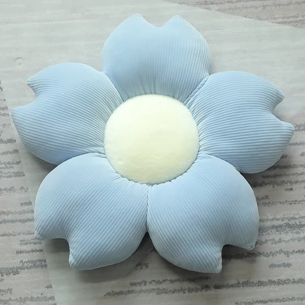 1 st blomsterkudde (15,35 tum, blå) - blå körsbärsblommor Sha