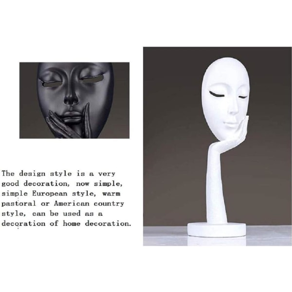 svart Resin Silence är guld Människor Statyer Sculptures,Creative Cr