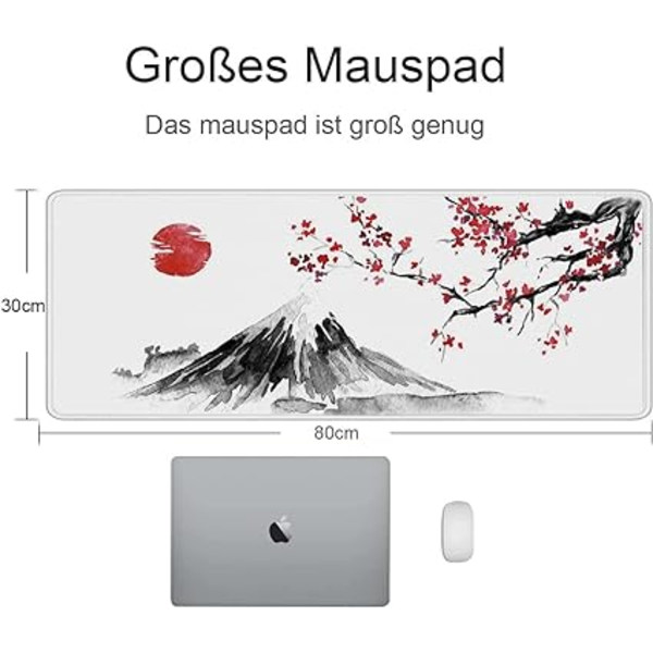 XXL Vit Gaming Musmatta 800 x 300 mm Japan Ink Painting Mount