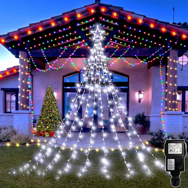Julstjärna ljusslinga, 344 LED ljusslingor A