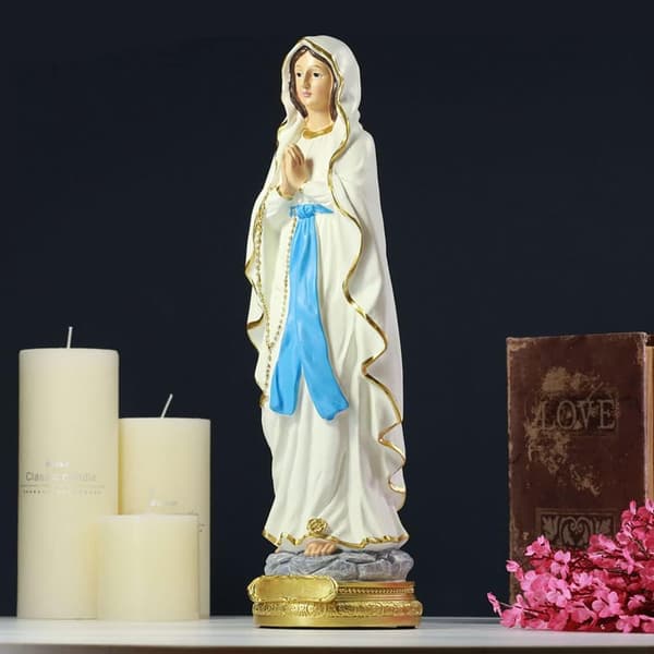 21,5 cm hög Jungfru Maria staty, katolsk gåva, välsignad moder staty