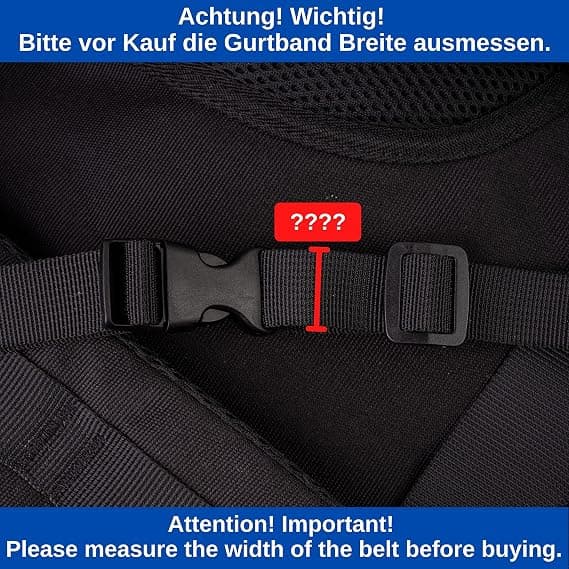 Ryggsekkstroppspenne, 20mm beltespenner, hardplaststramming