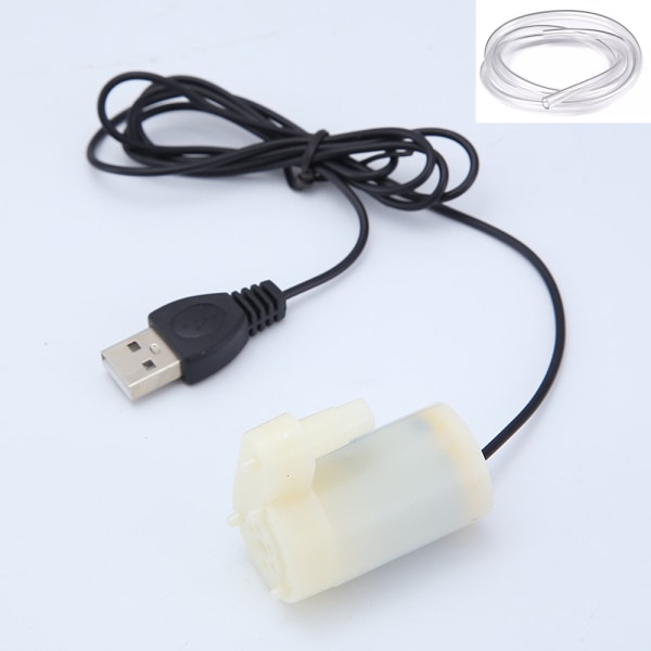 USB Mini Mute Nedsänkbar Vattenpump 2-3L/min Nedsänkbar Pump för Fisk Tan