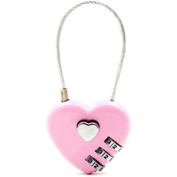 Sinkkiseoksesta valmistettu vaijeri salasanalukko Mini Love Heart Shape -salasana