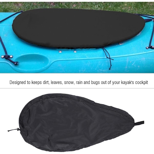 (XL: 53,5*26,6 tum) Cockpit-skydd, Kajakspraykjol Universal Justerbar Kajaktillbehör Svart Passar B