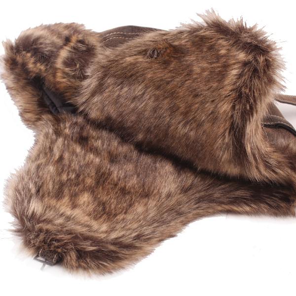 Unisex Tekoturkis Karvahattu Talvi Trapper Hat Tuulenpitävä Lentäjähattu