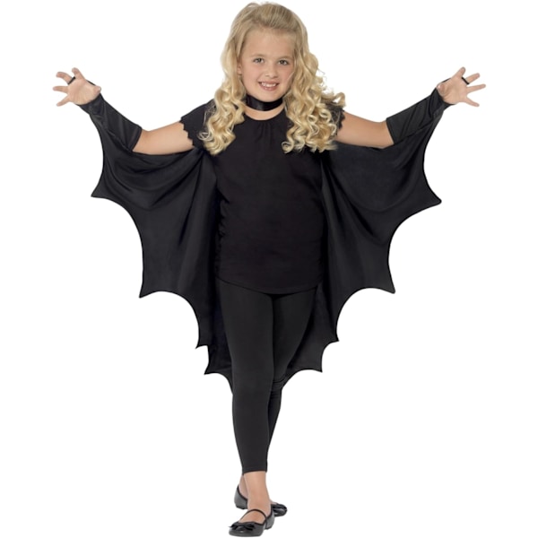 (130cm) Vampyr flagermus vinger, sort, Halloween børnekostume, børnekostume tilbehør