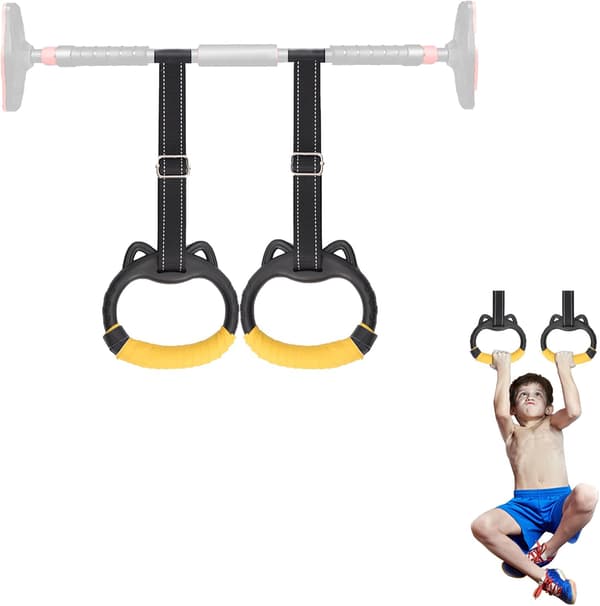 Gymnastikringar för barn, hängande ringar, fitnessringar, pull-up för barn