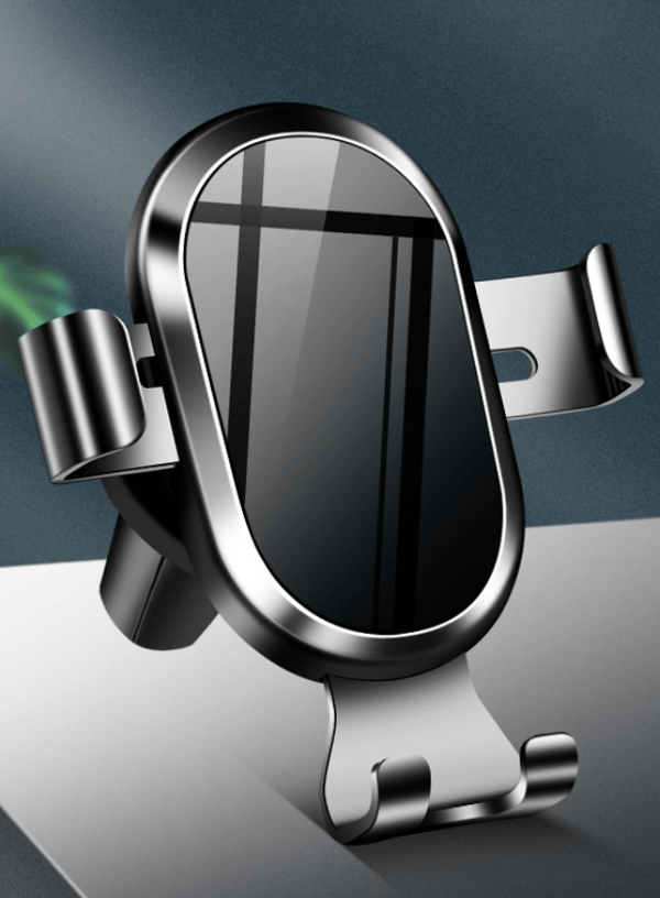 Silver Induktions Biltelefonhållare, [Uppgraderad Roterande Sugkopp]