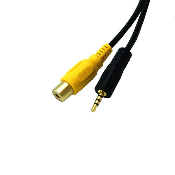 RCA til 2,5 mm AV-in-kabel, bilkamera til GPS 2,5 mm
