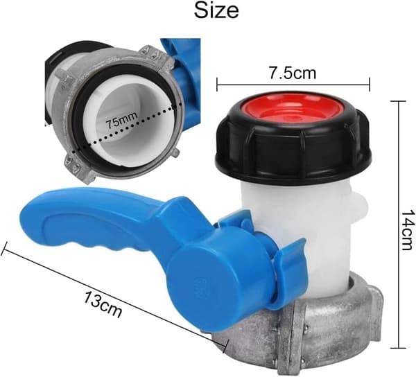 HAMON Universal IBC Adapter 75mm Butterfly Valve Tank Adapter Tan