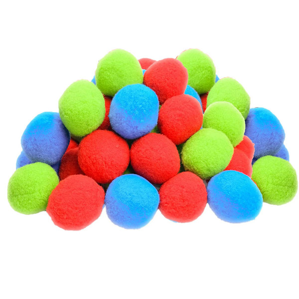Paket med 30 Återanvändbara Vattenballonger, Mjuka Bomullslekbollar för Pool, Trampolin, Strand, Trädgård, Utomhusstrider för D