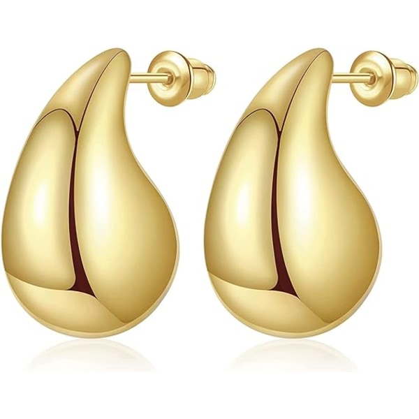 Kvinnors örhängen, 18K guld Kvinnors vattendroppe örhängen, Hypoalle