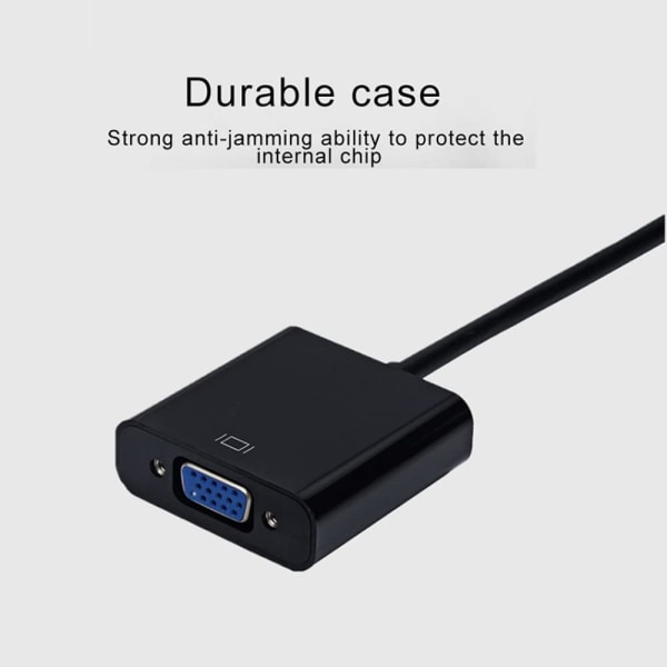 HDMI till VGA-adapter, guldpläterad HDMI till VGA-adapterkonverter Fu