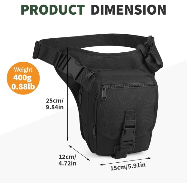 Leg Bag Militær Taktisk Fanny Pack Multi-Funksjon Leg Bag for H