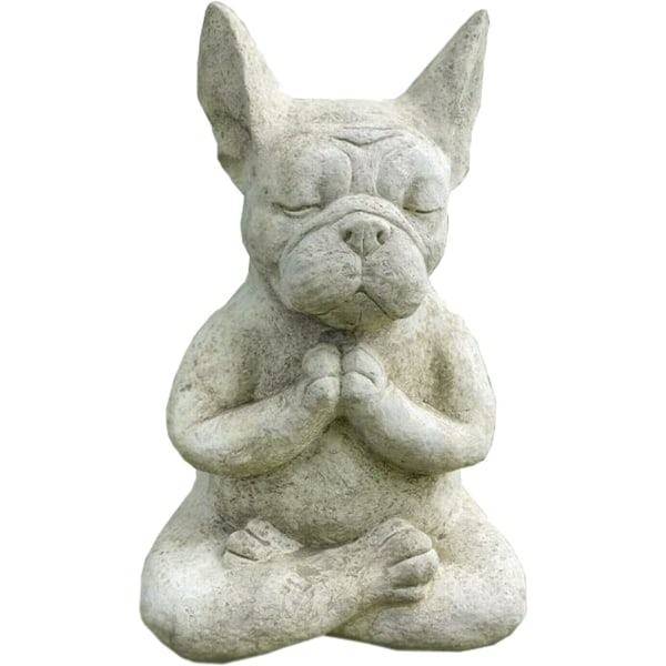 Meditasjon Bulldog Dekorasjon Statue Hage Yard Dekorasjon Resin
