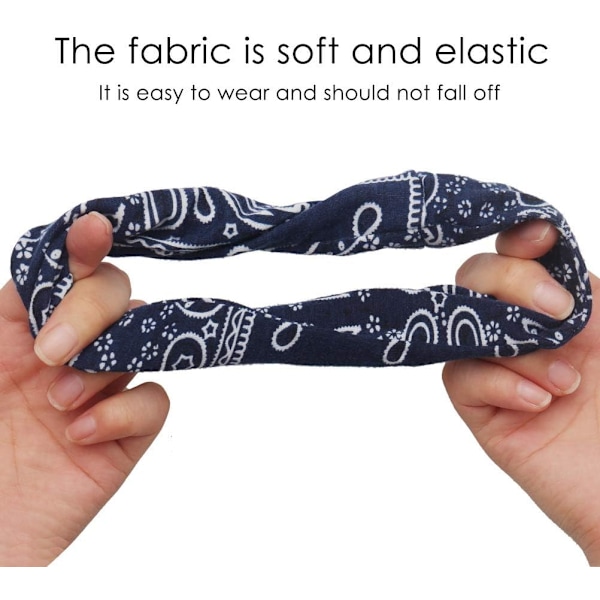 Bandana stof scrunchies hår elastikker slips, hår scrunchies elastiske hår slips kvinder tilbehør