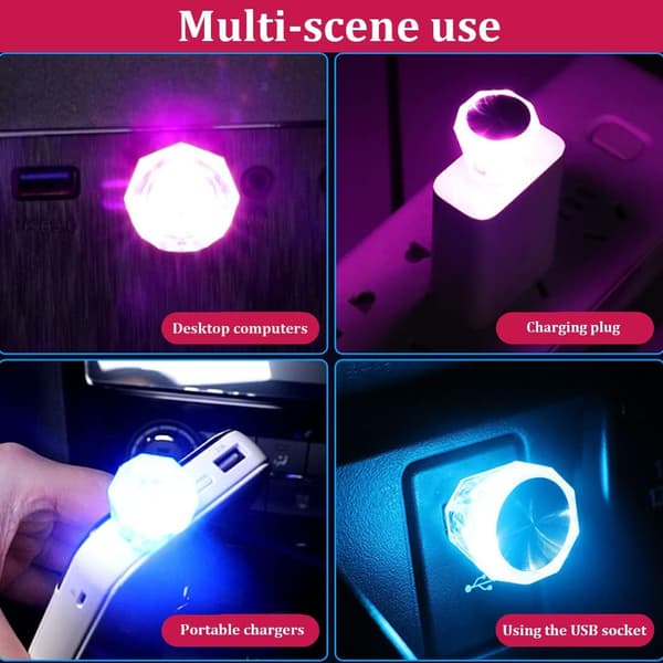 10 stk. USB-atmosfærelys, USB-strobelys, LED-minilys