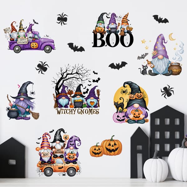 2024 Halloween Goblin Pumpkin Head Wall Sticker C