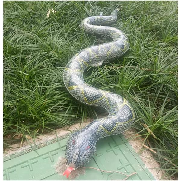 Oppustelig slange python, 2 stk. falske slanger, store pythons, flydende slanger til pool, til havepool Hal