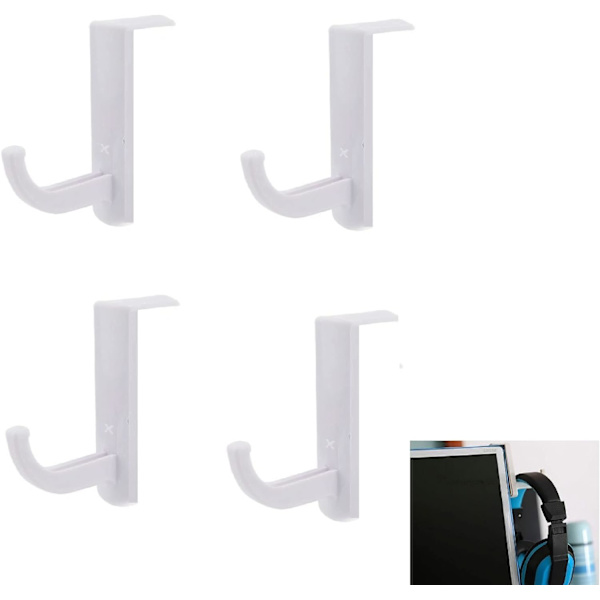 Hovetelefonholder Hovetelefonkrog, Hovetelefonklæbende krog, Hovetelefonkrog, Gaming Headset Stativ, Headset Krog Holder, Hea A
