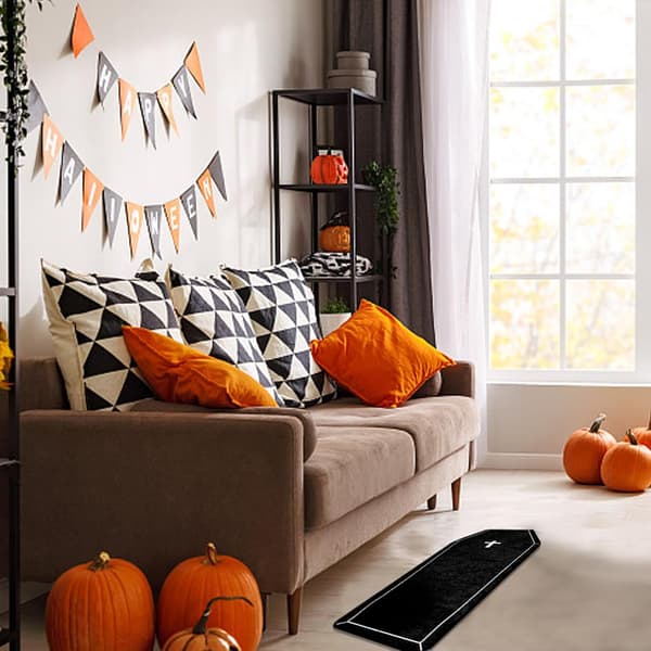 Halloween-teppe Halloween-baderomsmatte Goth-teppe Goth-teppe 51x19 tommer