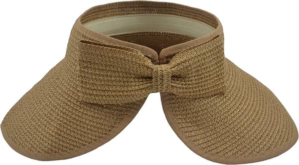 Hopfällbar stråhatt för kvinnor - Beige