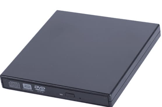 Svart extern DVD/CD-brännare USB 2.0 Slim för dator