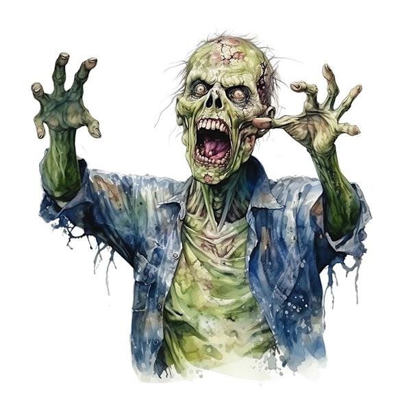2024 Halloweenin uudet zombihaamu-seinätarrat O