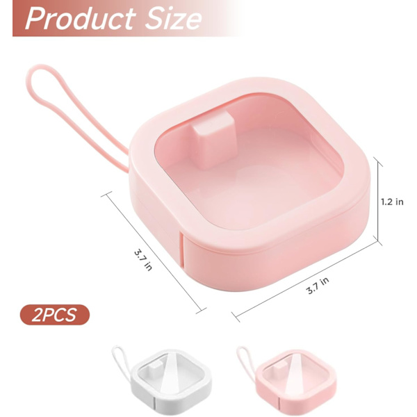2 kappaletta Mini Square Muovi Säilytyslaatikko Kannettava Säilytyslaatikko Ha