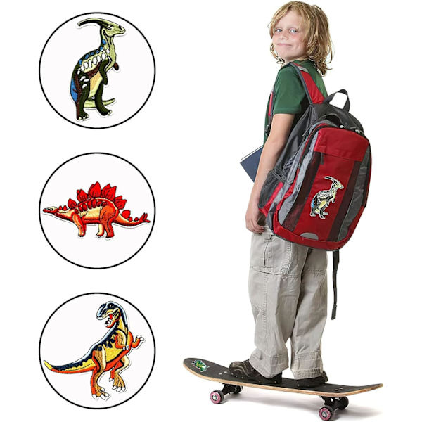 Sæt med 15 Stryge-på-lapper til Tøj, Børns Dinosaur Stryge-på-lap, Børns Sy-på-lap, Børns Stryge N