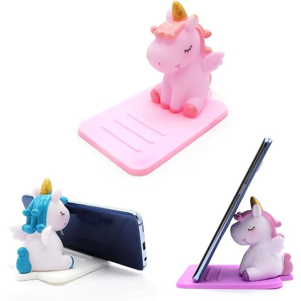3-pack Unicorn-telefonhållare - Justerbar mobiltelefonhållare, cell