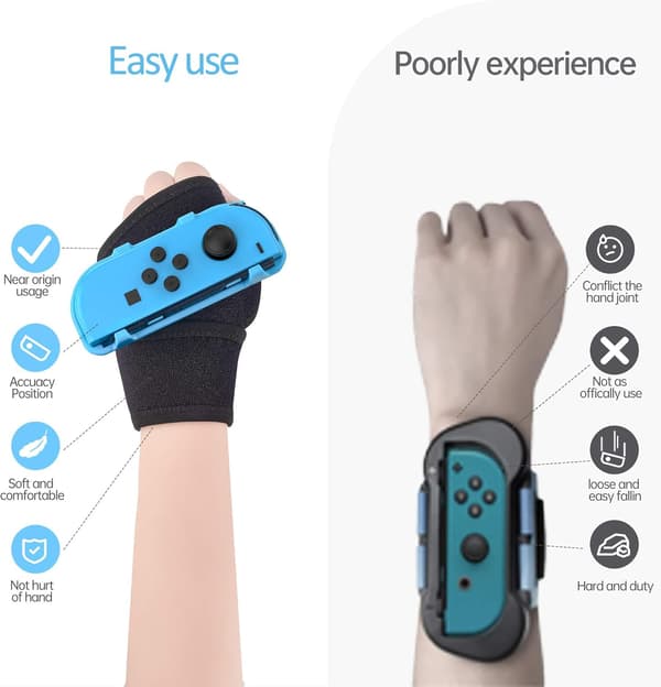 Switch Just Dance 2024 JoyCon Grip håndleddsstropp Boksedesign (Fr