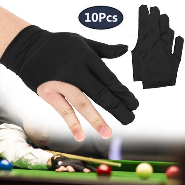 10 kpl Elastista 3 Sormea Biljardikäsine Snookerille Biljardipelaajille Carom