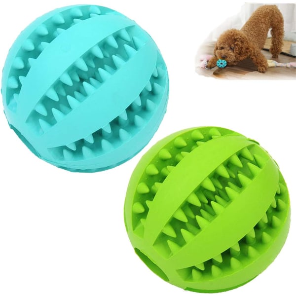 2-pack hundleksaksboll, giftfri, bettsäker barnleksaksbollar för små/M