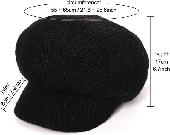 Dame Beret Hat Vinter Strik Hat Dame Beret Varm Strik Cap